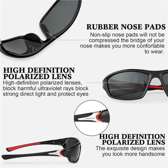 4 Pairs Men Polarized Sunglasses with UV Protection Driving Glasses Sports - Picture 3 of 7